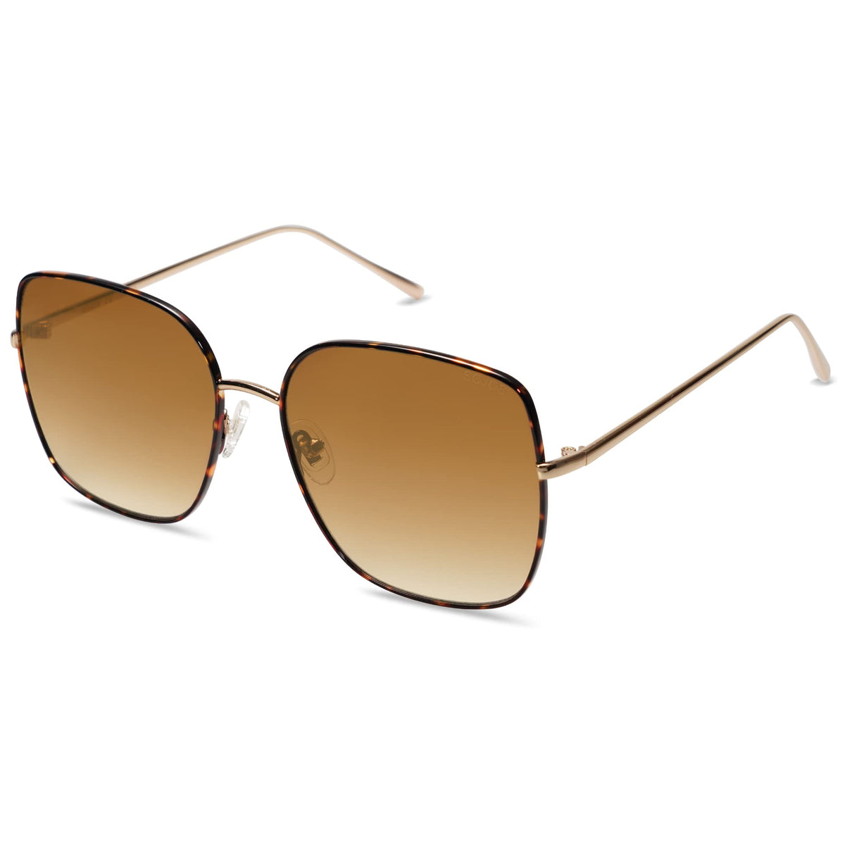 SOJOS Trendy Oversized Square Metal Frame Sunglasses for Women Men SJ1146