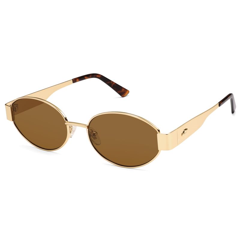 SOJOS Retro Oval Sunglasses for Women Trendy Classic 80s 90s Shades SJ1256