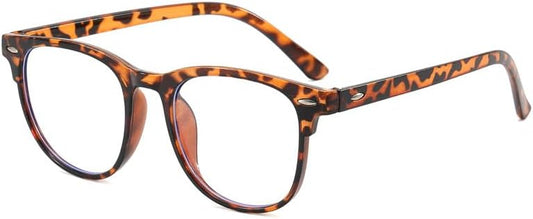 Women's Leopard Print Glasses Boho Style Square Frame Acrylic Eyewear, Non-Prescription Fashion Accessory