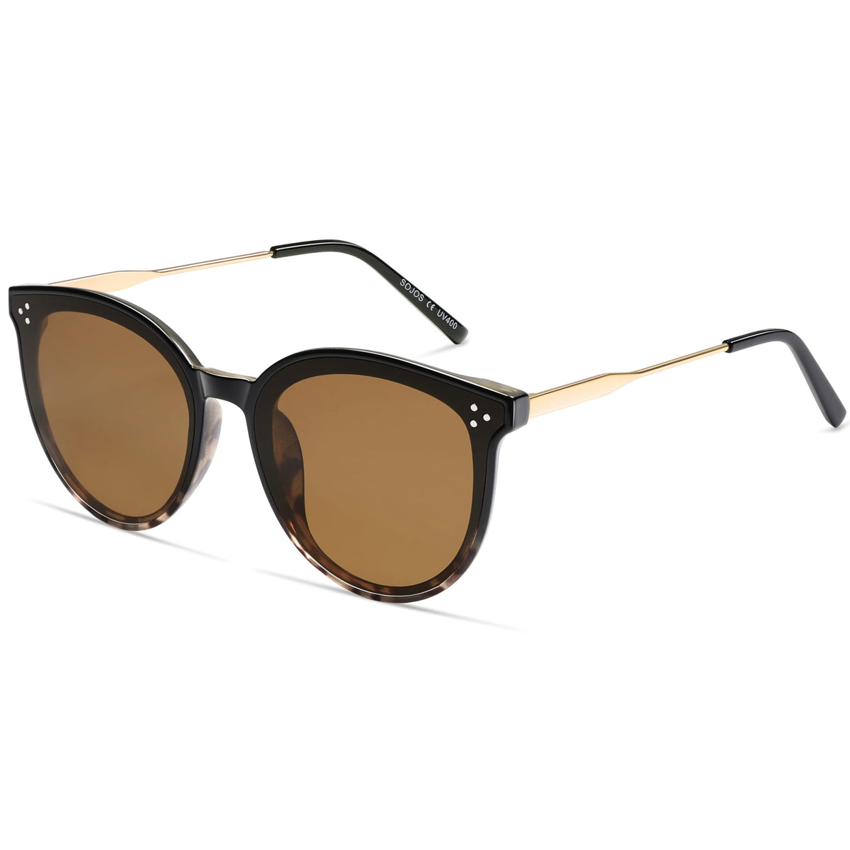 SOJOS Classic Trendy Round Sunglasses Womens Mens UV400 Vacation Sunnies SJ2068
