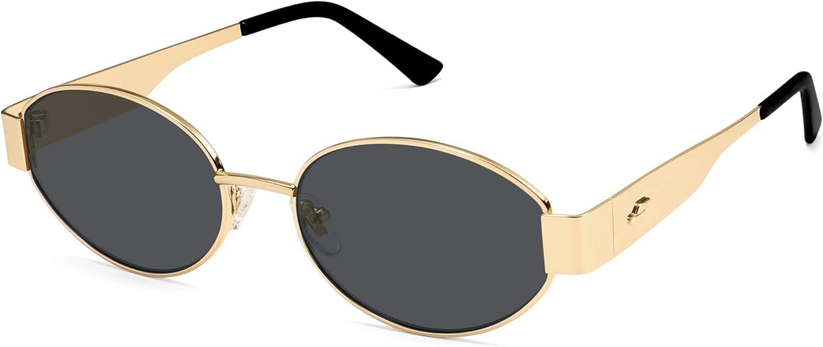 SOJOS Retro Oval Sunglasses for Women Trendy Classic 80s 90s Shades SJ1256