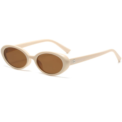 Breaksun Retro Oval Sunglasses for Women Men Fashion Small Oval Sunglasses 90s Vintage Shades
