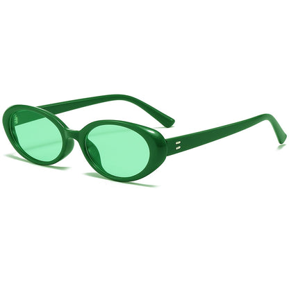 Breaksun Retro Oval Sunglasses for Women Men Fashion Small Oval Sunglasses 90s Vintage Shades