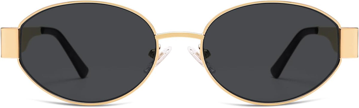 SOJOS Retro Oval Sunglasses for Women Trendy Classic 80s 90s Shades SJ1256