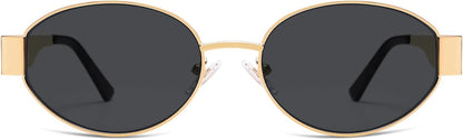 SOJOS Retro Oval Sunglasses for Women Trendy Classic 80s 90s Shades SJ1256