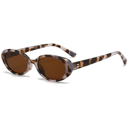 Breaksun Retro Oval Sunglasses for Women Men Fashion Small Oval Sunglasses 90s Vintage Shades