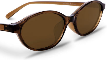 GUVIVI Retro Oval Sunglasses for Women 90s Cat Eye Shades UV protection