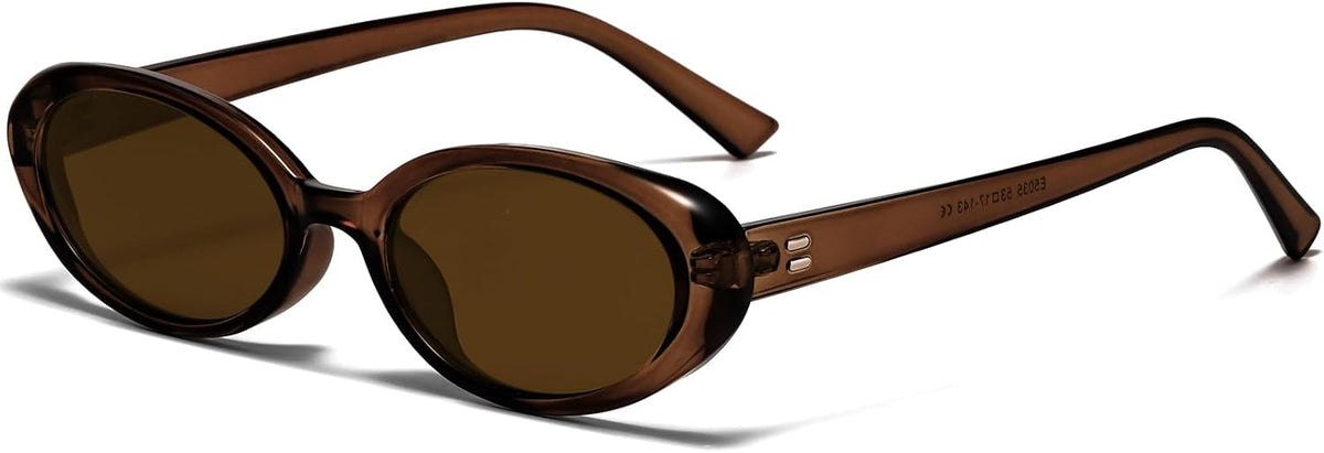 Breaksun Retro Oval Sunglasses for Women Men Fashion Small Oval Sunglasses 90s Vintage Shades