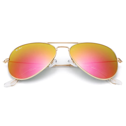 Pro Acme Classic Aviator Sunglasses Glass Lens Metal UV400 for Men Women