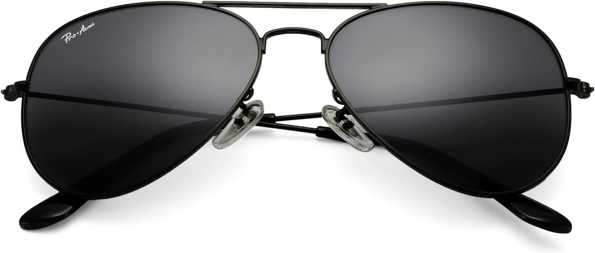Pro Acme Classic Aviator Sunglasses Glass Lens Metal UV400 for Men Women