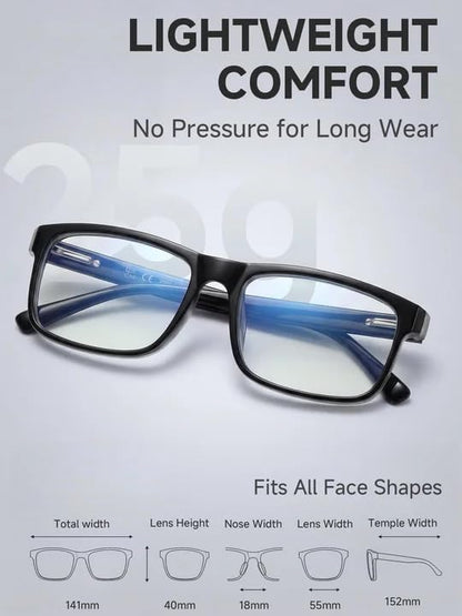 Blue Light Blocking Glasses for Men Women, Computer Glasses Black
