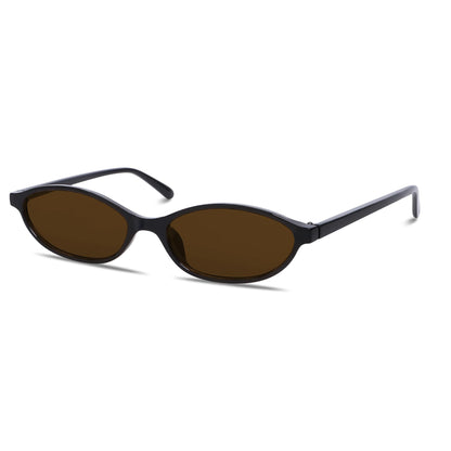 GUVIVI Retro Oval Sunglasses for Women 90s Cat Eye Shades UV protection