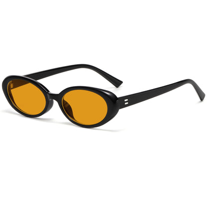 Breaksun Retro Oval Sunglasses for Women Men Fashion Small Oval Sunglasses 90s Vintage Shades