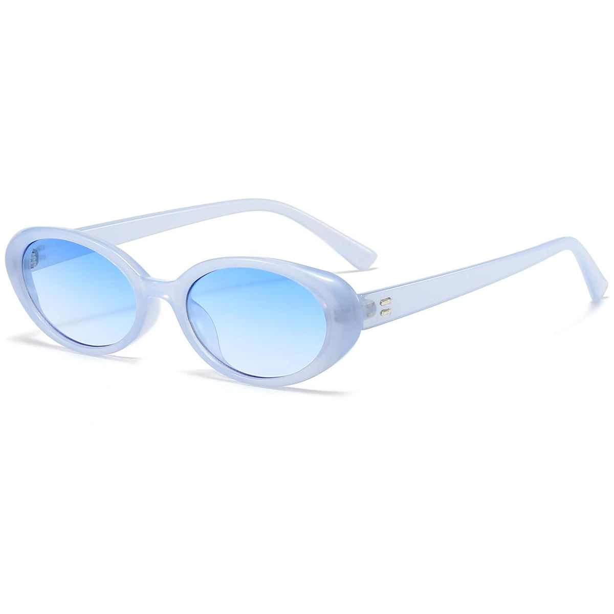 Breaksun Retro Oval Sunglasses for Women Men Fashion Small Oval Sunglasses 90s Vintage Shades