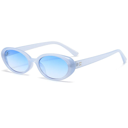 Breaksun Retro Oval Sunglasses for Women Men Fashion Small Oval Sunglasses 90s Vintage Shades