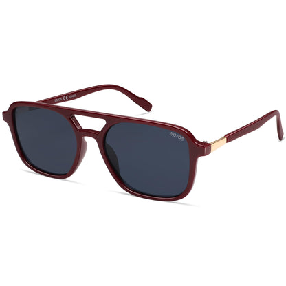 SOJOS Retro Aviator Sunglasses Womens Mens,Trendy Rectangle Shades SJ2202