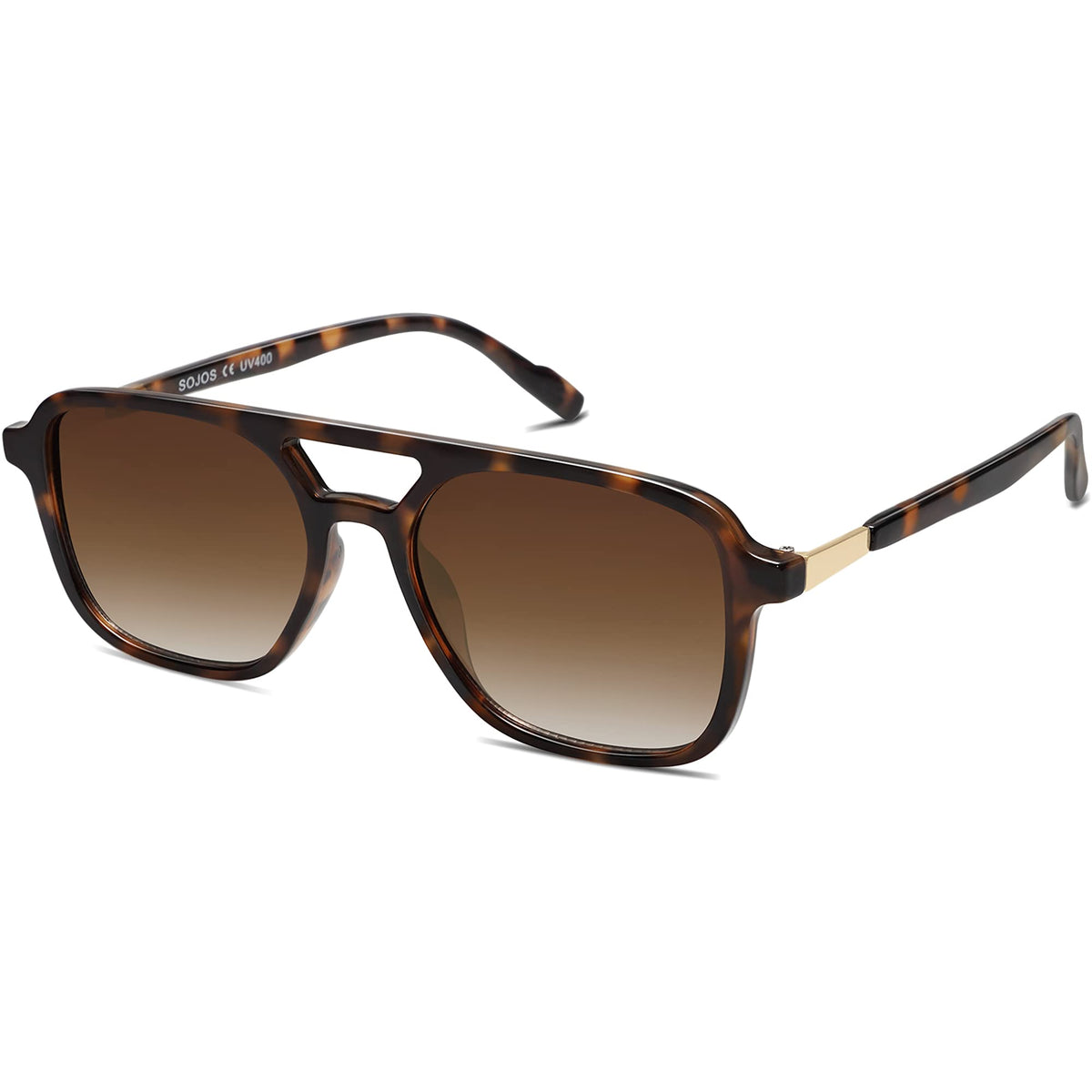 SOJOS Retro Aviator Sunglasses Womens Mens,Trendy Rectangle Shades SJ2202
