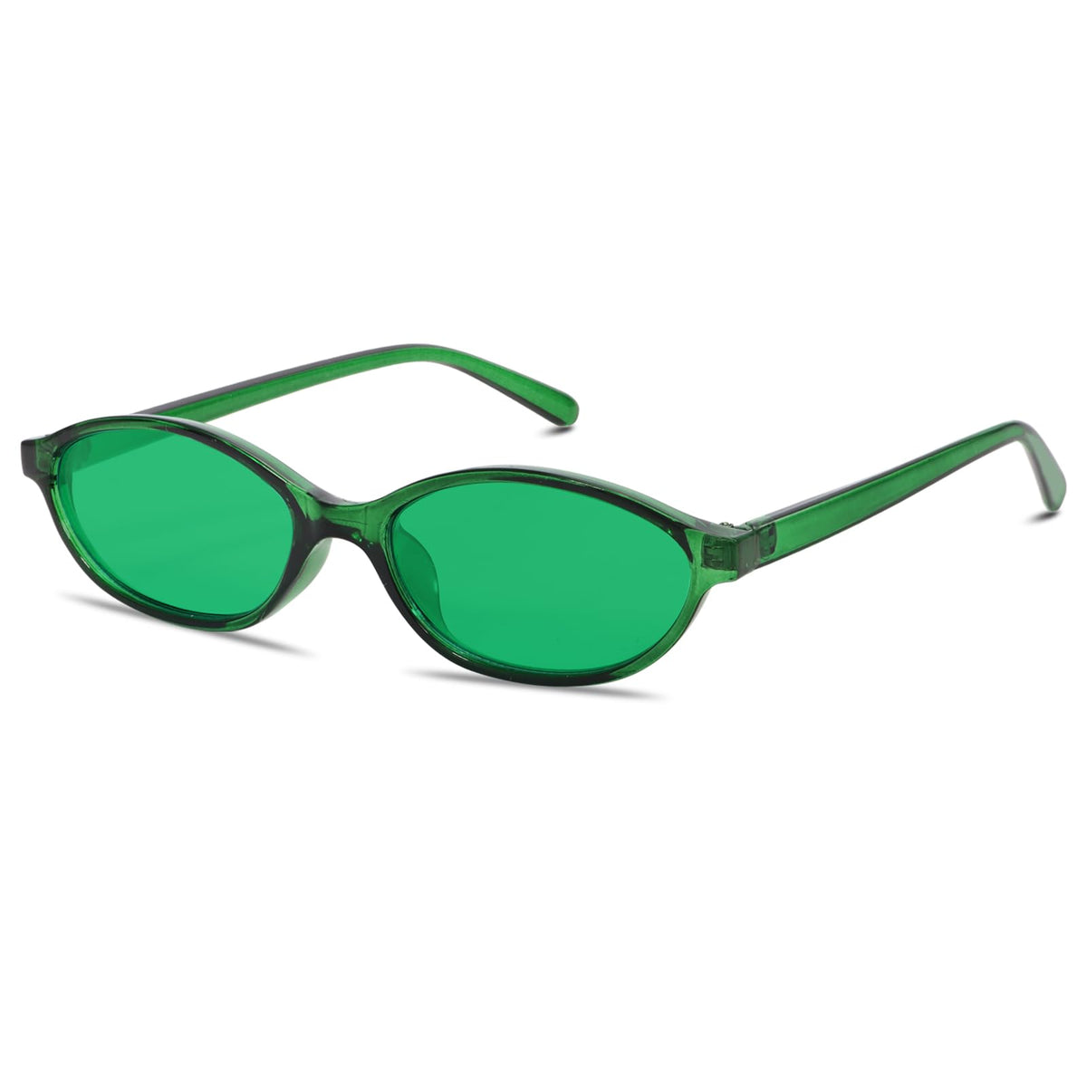 GUVIVI Retro Oval Sunglasses for Women 90s Cat Eye Shades UV protection