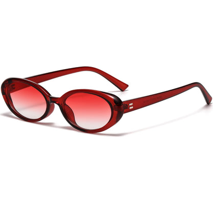 Breaksun Retro Oval Sunglasses for Women Men Fashion Small Oval Sunglasses 90s Vintage Shades