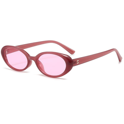 Breaksun Retro Oval Sunglasses for Women Men Fashion Small Oval Sunglasses 90s Vintage Shades