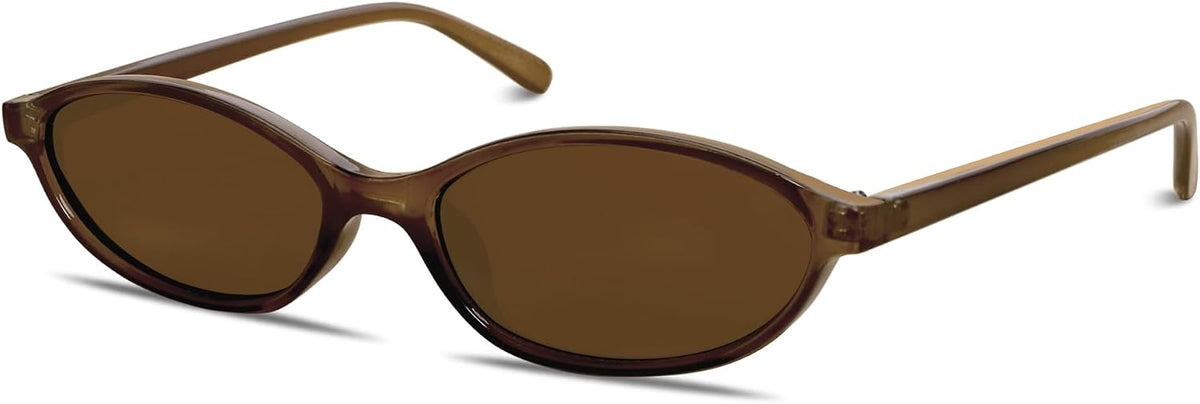 GUVIVI Retro Oval Sunglasses for Women 90s Cat Eye Shades UV protection