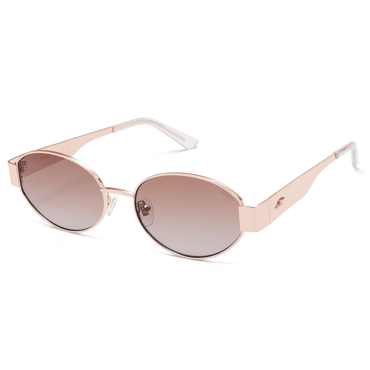 SOJOS Retro Oval Sunglasses for Women Trendy Classic 80s 90s Shades SJ1256