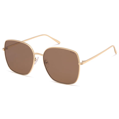 SOJOS Trendy Oversized Square Metal Frame Sunglasses for Women Men SJ1146