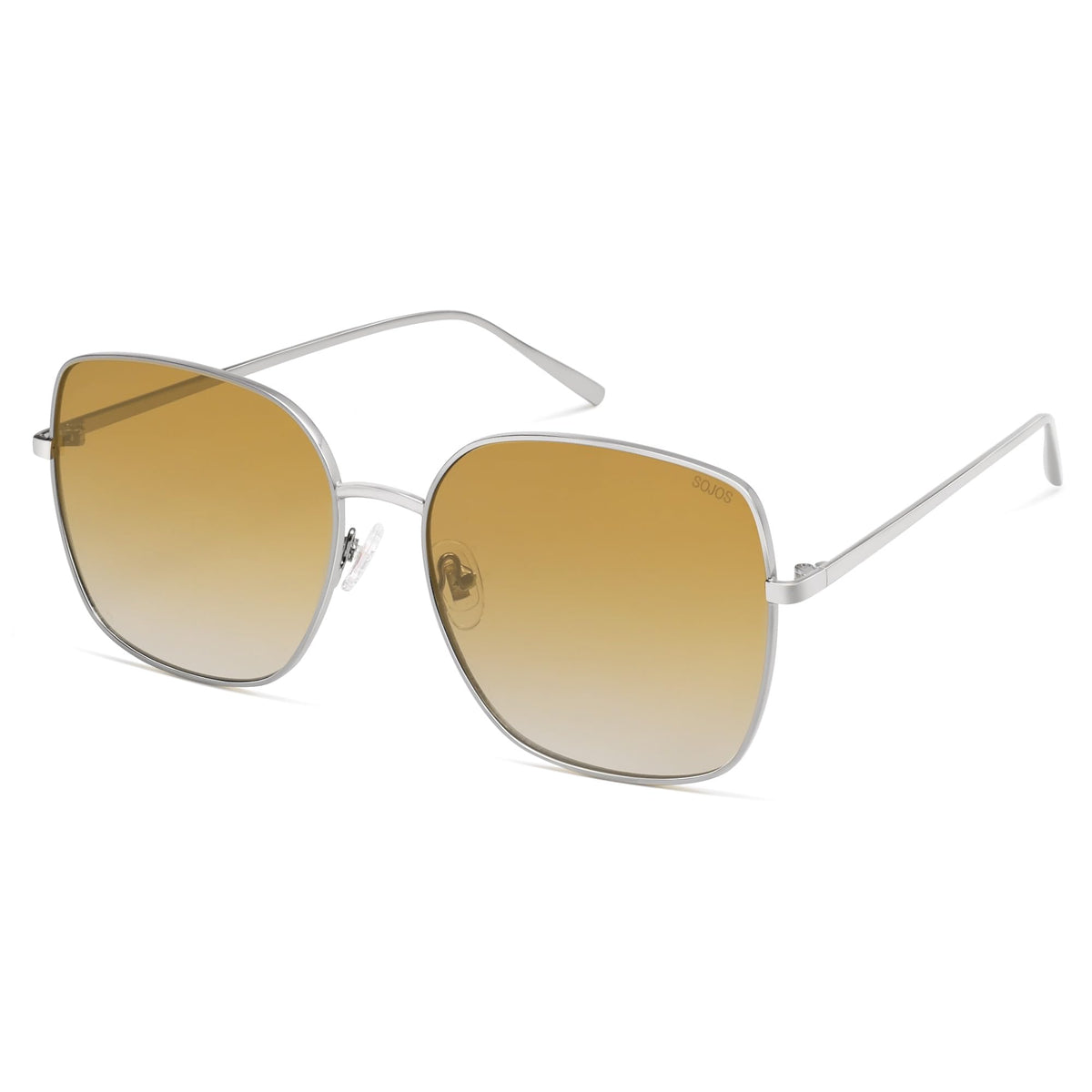SOJOS Trendy Oversized Square Metal Frame Sunglasses for Women Men SJ1146