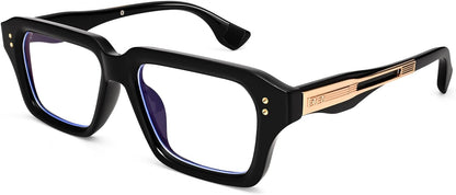 Dollger Classic Thick Square Glasses for Men Women Retro Fashion Clear Lens Glasses Non Prescription Eyeglasses