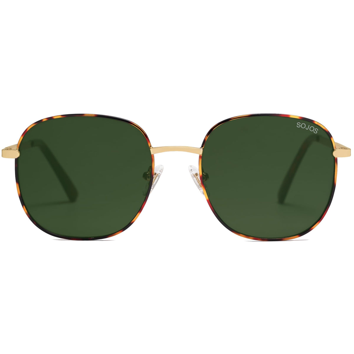 SOJOS Classic Trendy Square Sunglasses for Women Men Cute Big Frame Gold Shades SJ1137