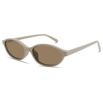GUVIVI Retro Oval Sunglasses for Women 90s Cat Eye Shades UV protection