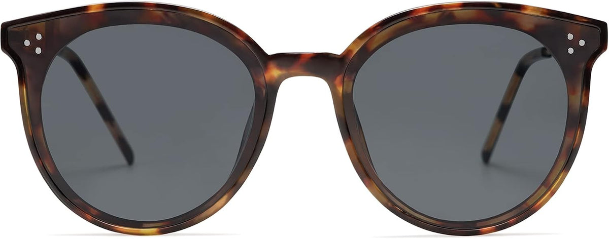 SOJOS Classic Trendy Round Sunglasses Womens Mens UV400 Vacation Sunnies SJ2068
