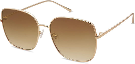 SOJOS Trendy Oversized Square Metal Frame Sunglasses for Women Men SJ1146