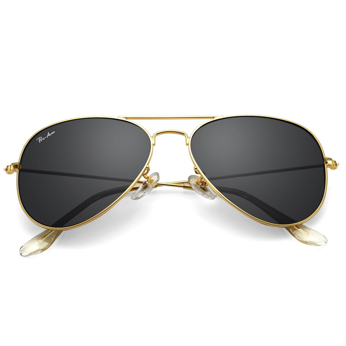Pro Acme Classic Aviator Sunglasses Glass Lens Metal UV400 for Men Women