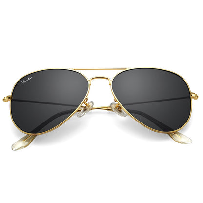 Pro Acme Classic Aviator Sunglasses Glass Lens Metal UV400 for Men Women