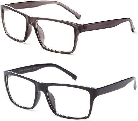 Classic Unisex Squared Fashion Clear Lens Eye Glasses Frame Clear Lens Glasses Men Women