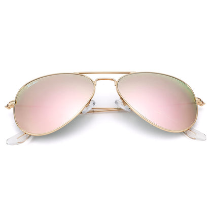 Pro Acme Classic Aviator Sunglasses Glass Lens Metal UV400 for Men Women