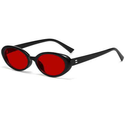 Breaksun Retro Oval Sunglasses for Women Men Fashion Small Oval Sunglasses 90s Vintage Shades