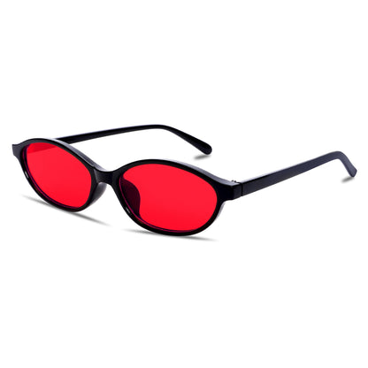 GUVIVI Retro Oval Sunglasses for Women 90s Cat Eye Shades UV protection