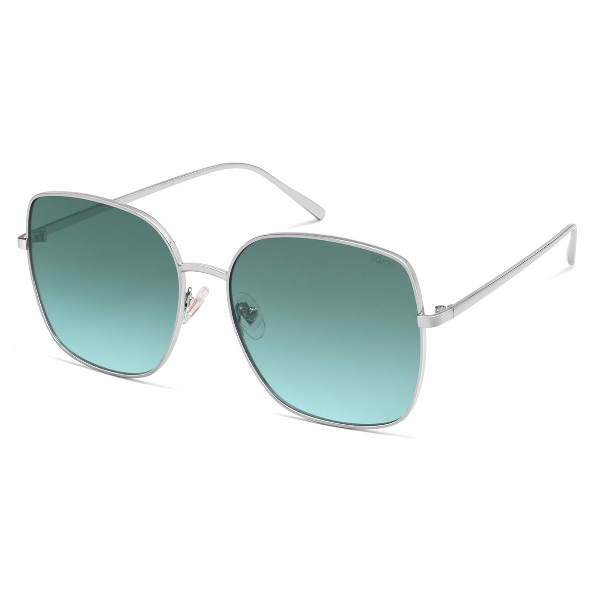 SOJOS Trendy Oversized Square Metal Frame Sunglasses for Women Men SJ1146