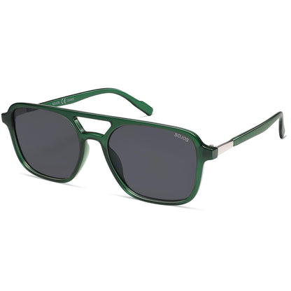 SOJOS Retro Aviator Sunglasses Womens Mens,Trendy Rectangle Shades SJ2202