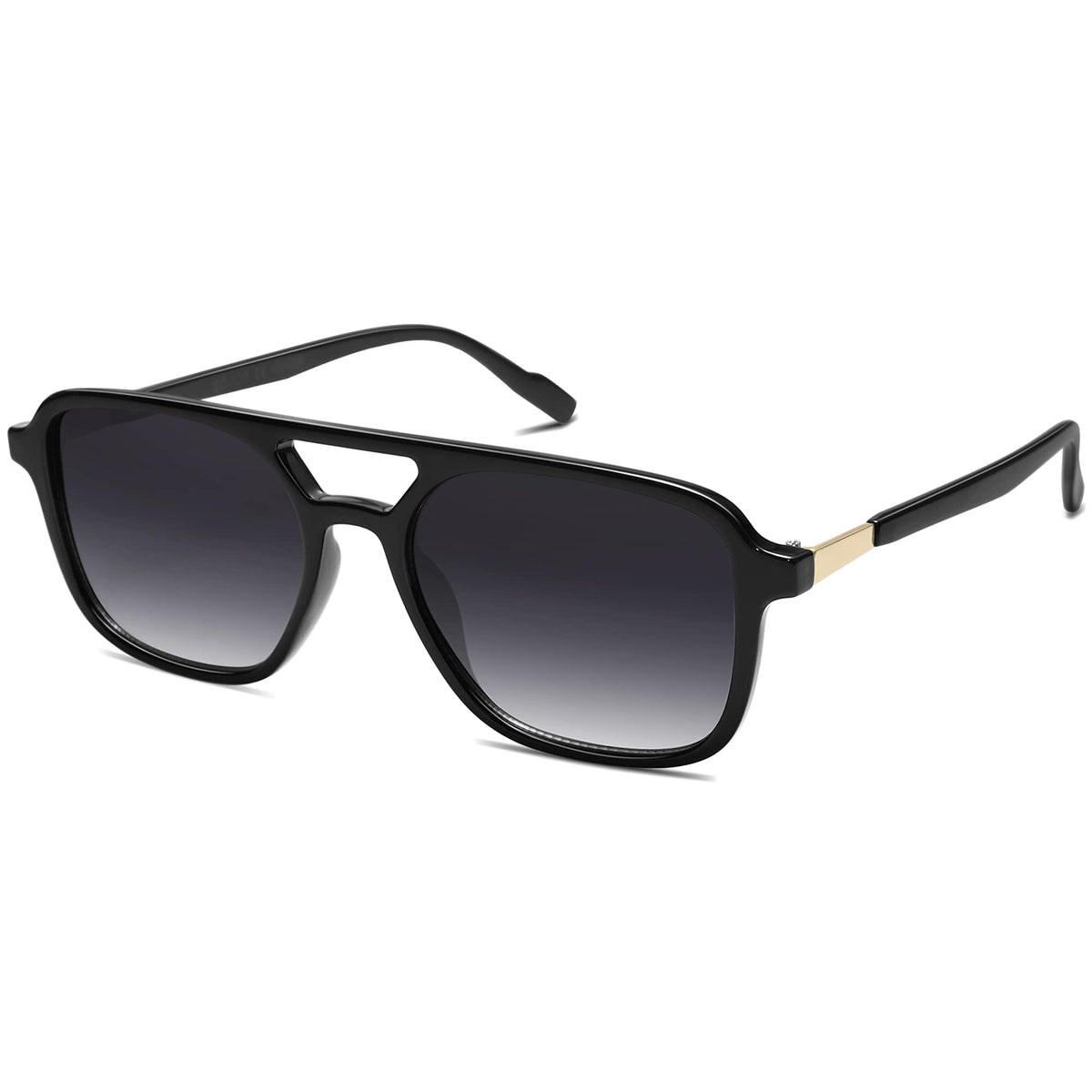 SOJOS Retro Aviator Sunglasses Womens Mens,Trendy Rectangle Shades SJ2202