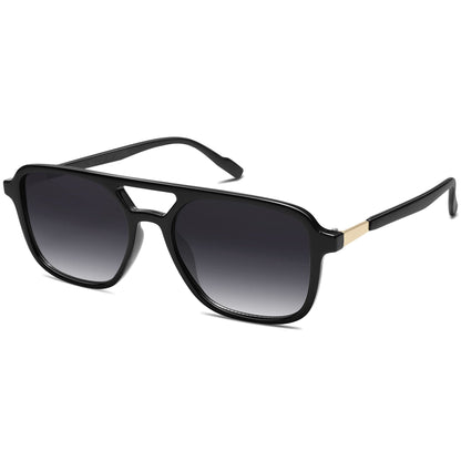 SOJOS Retro Aviator Sunglasses Womens Mens,Trendy Rectangle Shades SJ2202