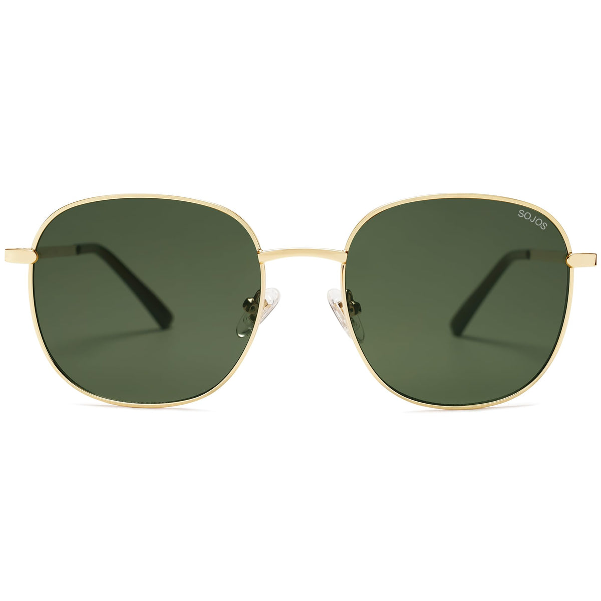 SOJOS Classic Trendy Square Sunglasses for Women Men Cute Big Frame Gold Shades SJ1137