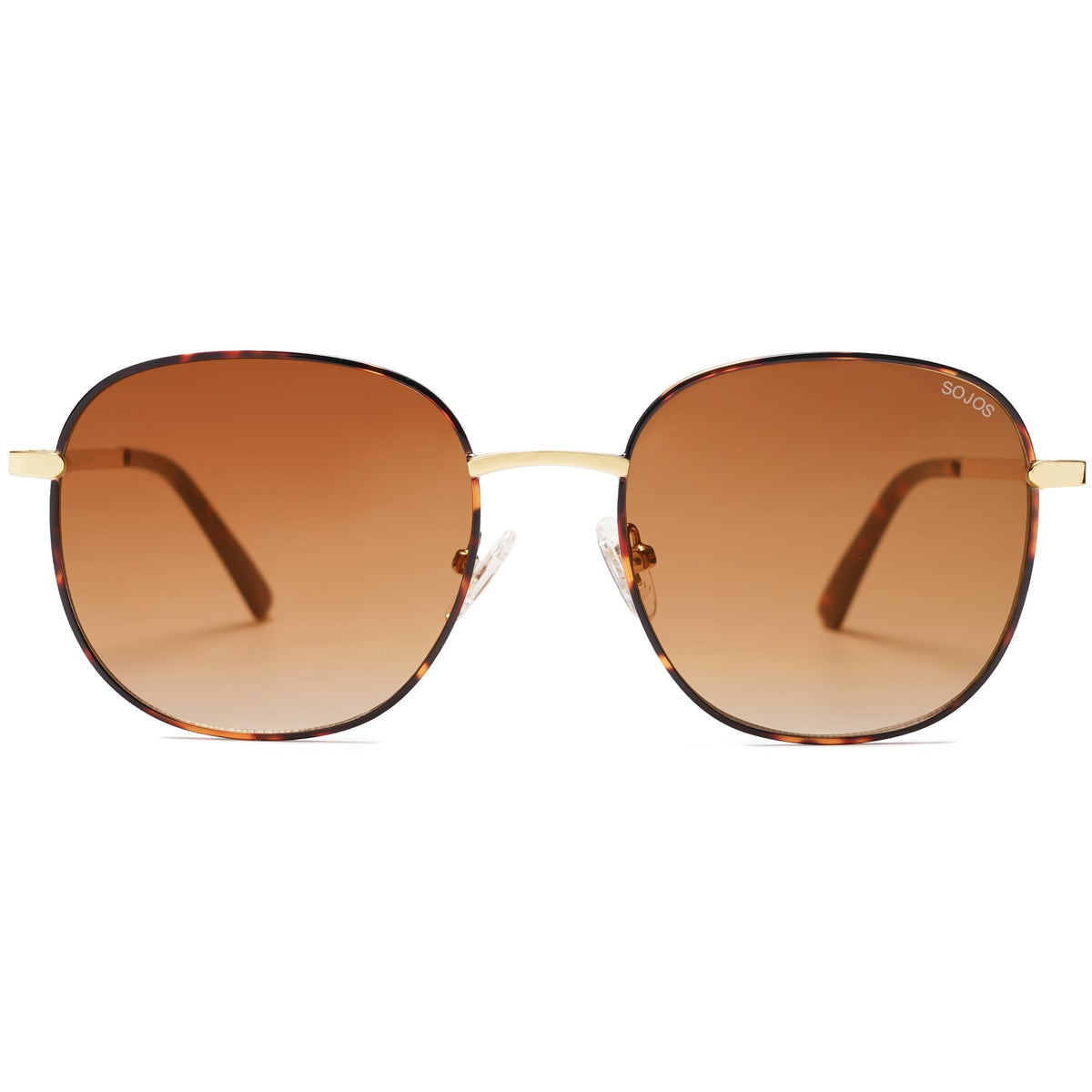 SOJOS Classic Trendy Square Sunglasses for Women Men Cute Big Frame Gold Shades SJ1137