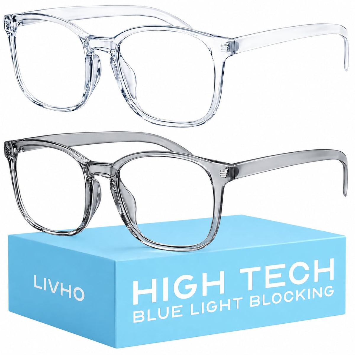livho High Tech Blue Light Blocking Gaming Glasses - Red Lenses