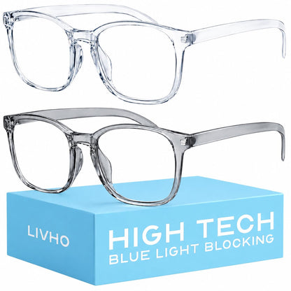 livho High Tech Blue Light Blocking Gaming Glasses - Red Lenses