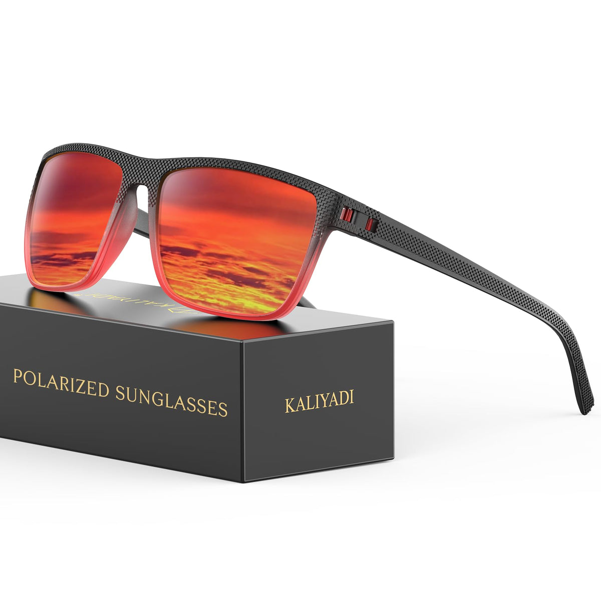 KALIYADI Polarized Sunglasses for Men, Lightweight Sun Glasses with UV Protection for Driving Fishing Golf
