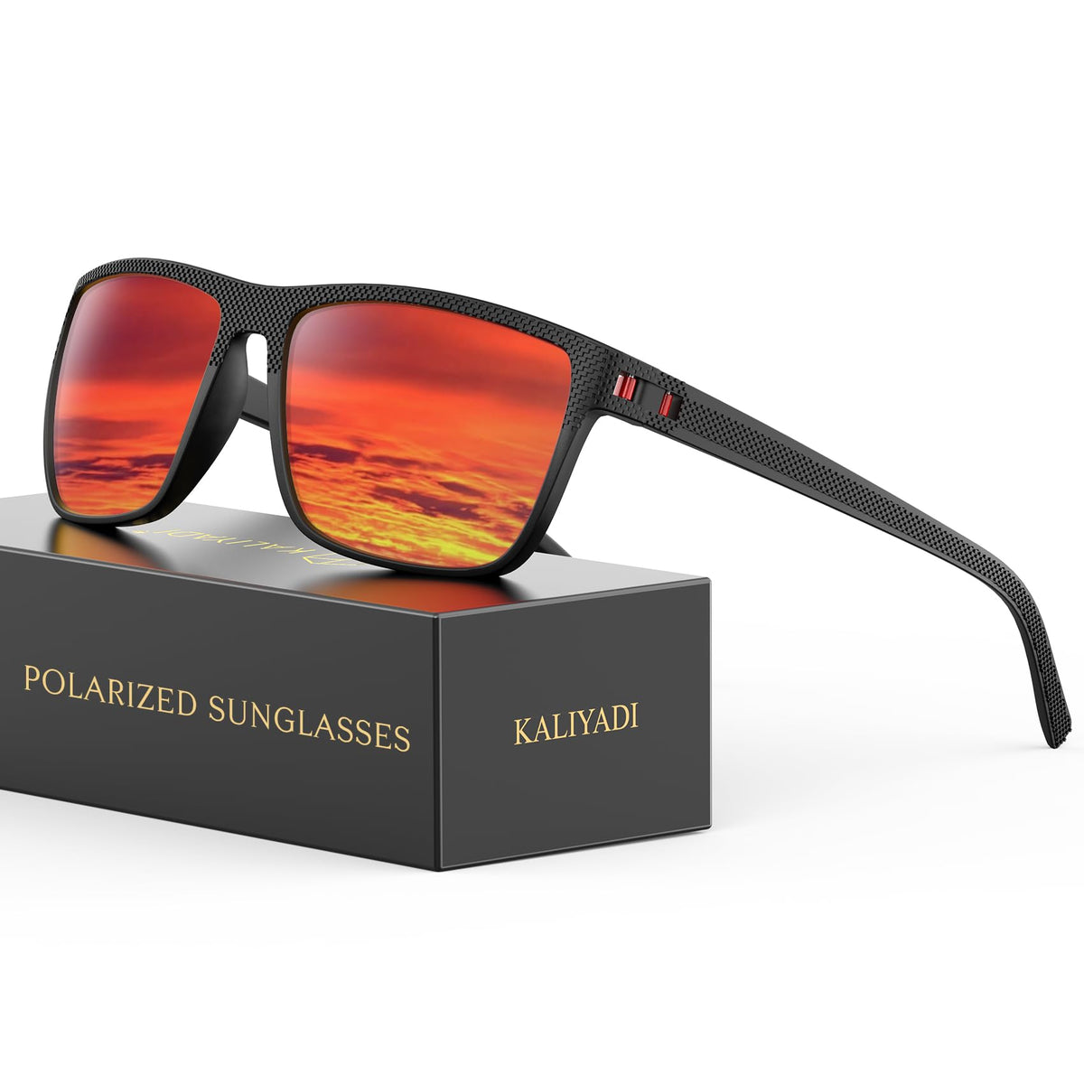 KALIYADI Polarized Sunglasses for Men, Lightweight Sun Glasses with UV Protection for Driving Fishing Golf