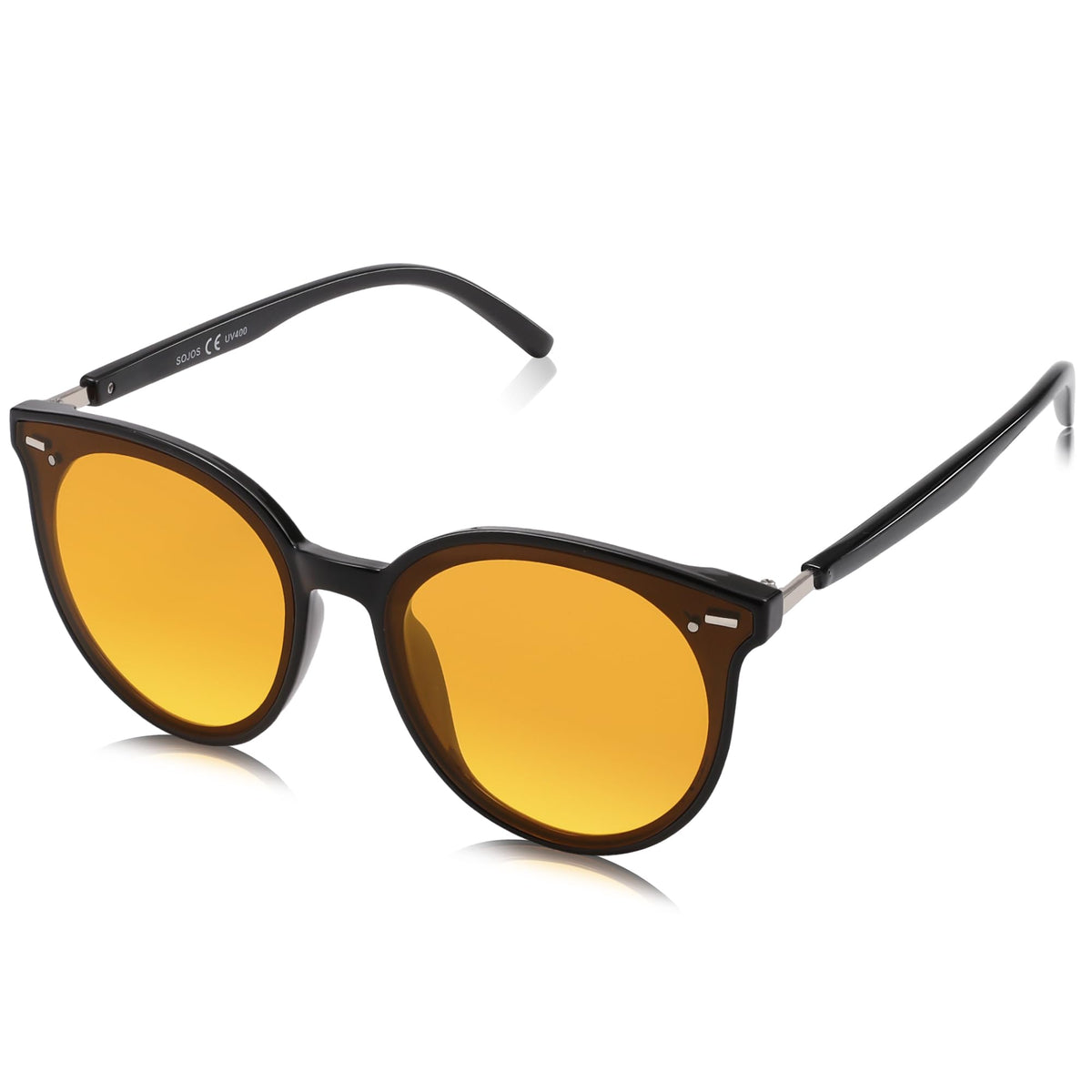 SOJOS Sunglasses Womens Trendy 2026 Retro Vintage Round Shades SJ2067,Large